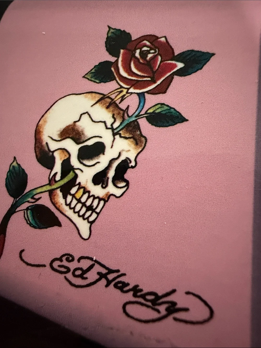 Ed Hardy Pink Skull & Rose 20W Dual-Port Wall Charger